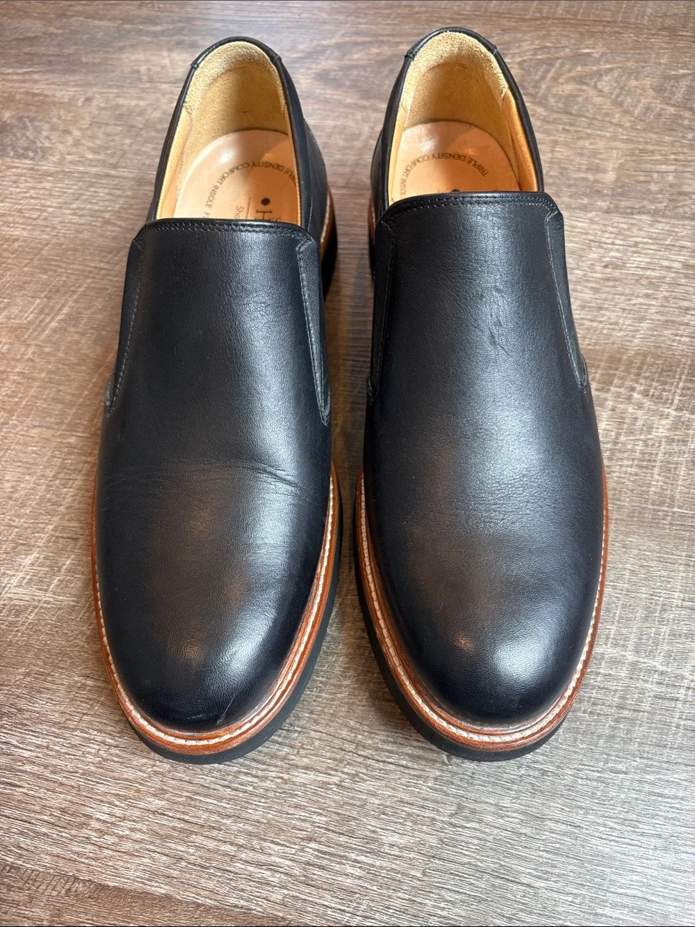 Samuel Hubbard Frequent Traveler Slip-On Leather Shoes Men's 8.5 Black Casual